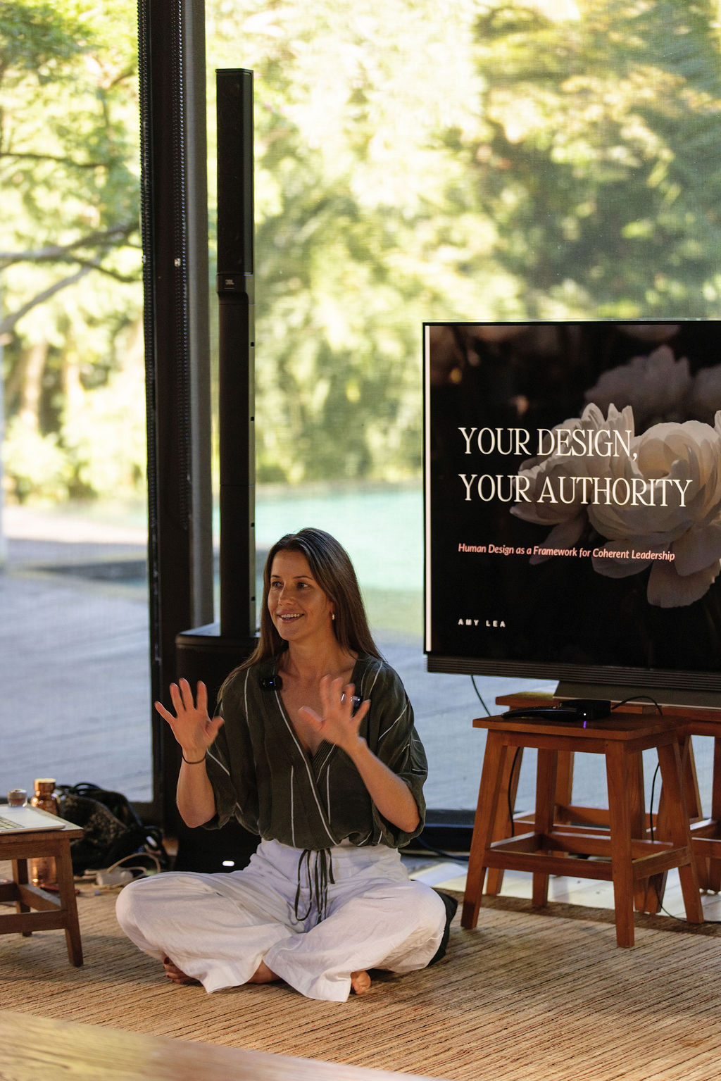 Amy Lea leading a Human Design workshop